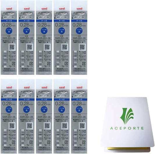 Uni Jetstream Edge 0.28mm Blue Ink 10 Refills (SXR20328.33), Sticky Notes Value Set