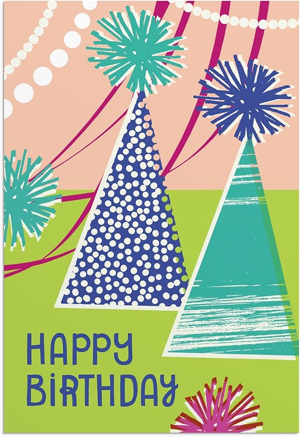 DaySpring - Birthday - Oh Happy Day - 4 Birthday Art Design Assortment with Scripture - 12 Birthday Boxed Cards and Envelopes