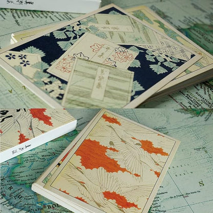 HOSTEESSCHOICE Vintage Art Postcards set of 30 Post card of Japanese Artist Korin Furuya Art Sea variety pack Famous Painting Scenery,4 x 6 Inches