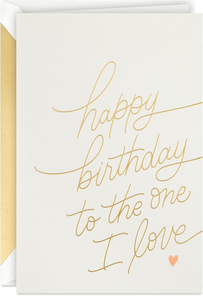 Hallmark Signature Birthday Card for Husband, Wife, Boyfriend, Girlfriend (One I Love)