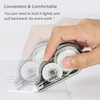 10-Count pack White Out Easy to Use Correction Tape Quick Dry Tear Resistant Shaped Applicator Instant Corrections Correct Wrong Writing At Any Time For Office Students school Home