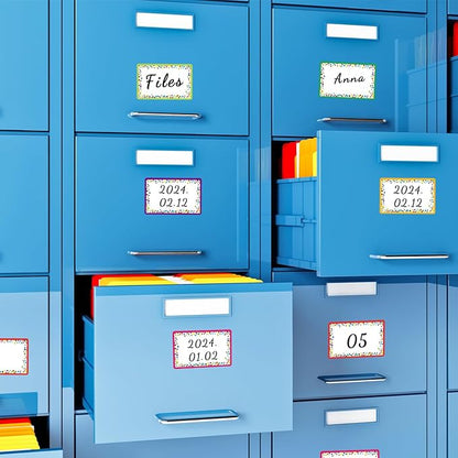 240 Pieces Decorative Colorful Name Tags for Classroom – Blank Stickers to Write on for Student Desks, Bin Labels, Teacher Supplies, 6 Designs (3.5 x 2.25 Inches)