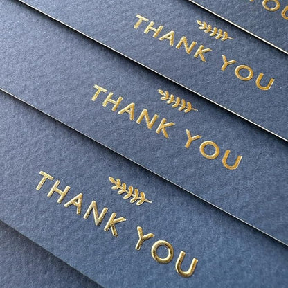 RUN2PRINT Navy Blue Thank You Cards With Envelopes & Stickers - 36 Pack