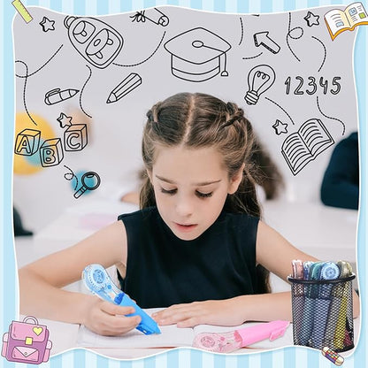 9 Pack Correction Tape Pens 1/5" X 236", 9 Color Correction Tape Comfortable Pen Shape Correction Pen Easy to Use Applicator for Instant Correction Students School Office Supplies