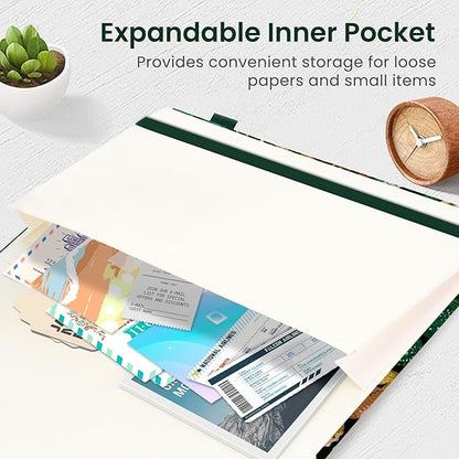 Lined Journal Notebook for Women & Men, Hardcover Leather Journal for writing, A5 College Ruled Notebook for Work & Note Taking, Perfect for Office School Home Supplies, 160 Pages, Butterfly