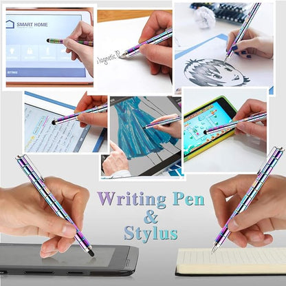 Magnetic Fidget Pen, Magnet Fidgi Pen, Jiki Crush Metric Pen Crinkle, Crushmetric Switch Strato Pens, Cool Stuff Multifunctional Deformable Magnet Writing Toy Pen, Best Gift for Friends (Rainbow)