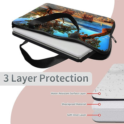 Universal Tablet Laptop Sleeve Case 10 inch, Sunset Tree Slim Carrying Case Durable Handbag Travel Laptop Bag for 7 to 10-inch Laptops/Notebook/Kids Tablet/ipad/eBook Readers
