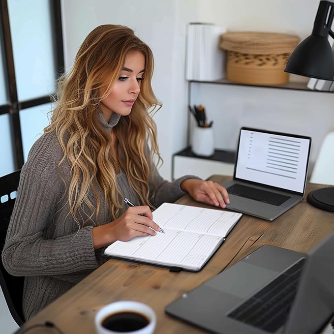 Undated Weekly and Monthly Planner, Cofullsky Weekly To Do List Planner Notebook with Unique Lettering Ribbon A5 Size Personalized Present Suitable for Women Men Teachers Kids (Letter Q)