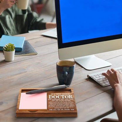 Doctor Sticky Note Holder, Thank You Doctor Gifts, Doctor Appreciation Gifts, Doctor Office Desk Self-Stick Note Pad Holders GSH344