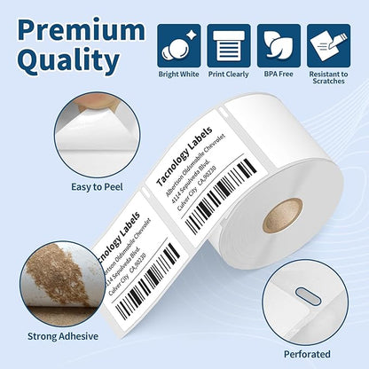 16 Rolls 6400 Labels Compatible with DYMO 30258 2-1/8" x 2-3/4" Direct Thermal Labels - Tacnology Barcode Address Replacement Use with Rollo, DYMO 450, 450 Turbo, 4XL & Zebra Desktop Printers