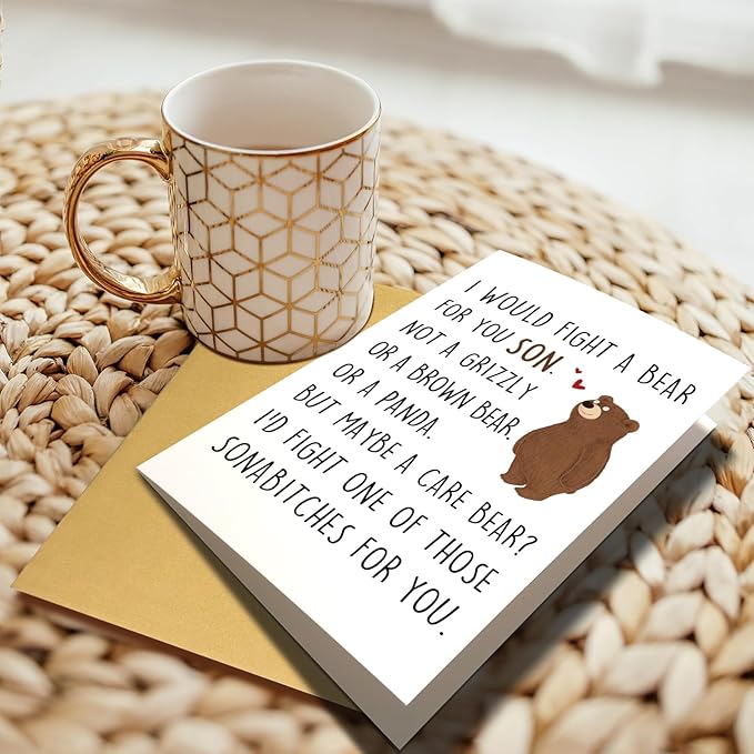 Chenive Funny Son Card - Hilarious Birthday Card for Adult Son