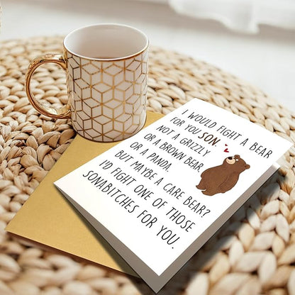 Chenive Funny Son Card - Hilarious Birthday Card for Adult Son