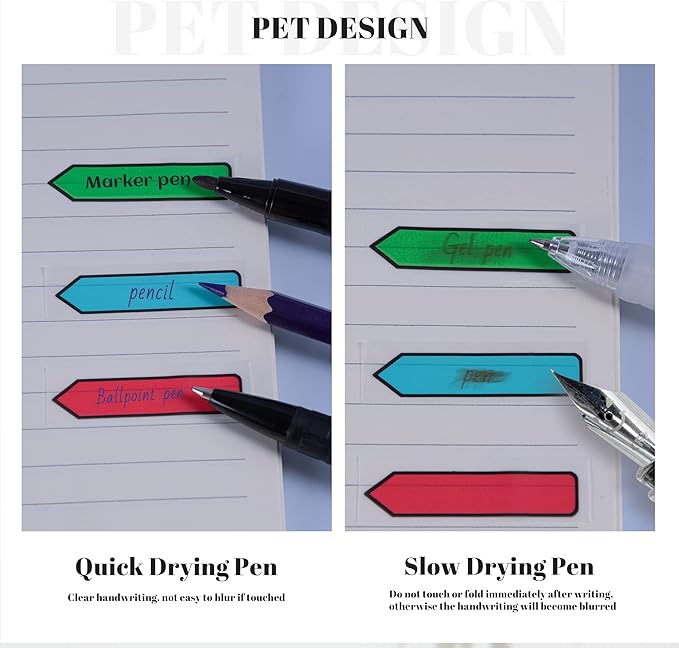 Golcellia 3 X 300 Tablets, Transparent Sticky Notes, Page Markers, Book Tabs, Sticky Note Tabs, Sticky Tabs, Page Tabs, Label Stickers, Arrow Flags, Pop-up Page Flags