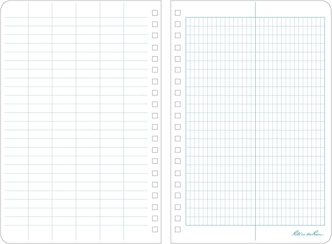 Rite in the Rain Weatherproof Side Spiral Notebook, 4.625" x 7", Yellow Cover, Transit Pattern (No. 303)