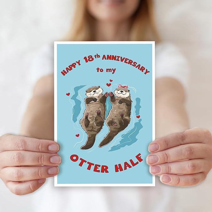 Funny 18th Wedding Anniversary Card for Husband Wife Couple,18 Year Anniversary Card for Dad Mom,Gifts for Girlfriend Boyfriend Anniversary
