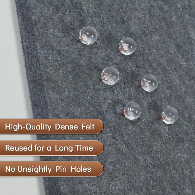 Large Cork Board for Walls with 30 Push Pins-48"X36", Easy to Peel&Stick Vision Bulletin Board Tiles, Black Poster Felt Board Supplies Set Home Office Classroom Corkboard Decor Self Adhesive