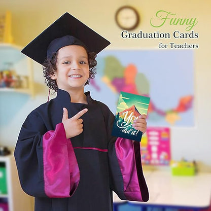 FaCraft Graduation Card 2025, You Did It Congrats Grad Greeting Cards with Envelope, for Preschool Kindergarten Middle School High School College PHD University Master Gradutes