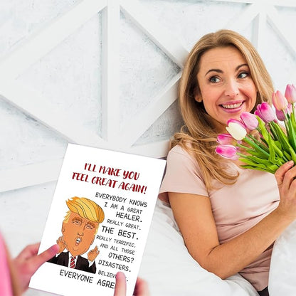 UUEFKTN Humor Encouragement Card Support Gift For Men Women, Naughty Sympathy Get Well Soon Get Better Recovery Card for Friend,Funny Feel Better Gift for Him Her