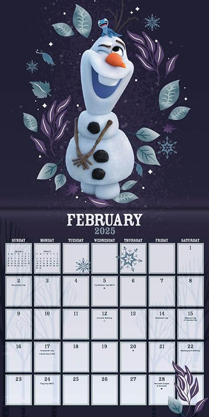 Disney Frozen Calendar 2025 - Deluxe 2025 Anna and Elsa Mini Calendar Bundle with Over 100 Calendar Reminder Stickers (Frozen Gifts, Office Supplies)