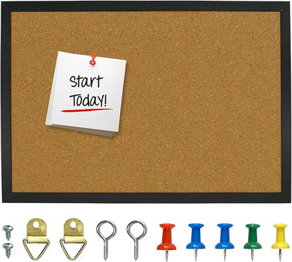 OWLKELA Cork Bulletin Board 17.7"X 13.3", Notice Pin, Ideal for Office & Home Decor, School Message or Vision