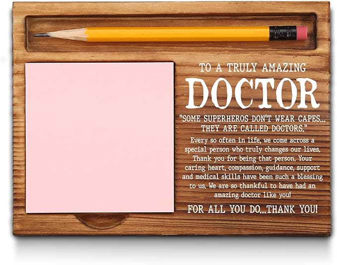 Doctor Sticky Note Holder, Thank You Doctor Gifts, Doctor Appreciation Gifts, Doctor Office Desk Self-Stick Note Pad Holders GSH344