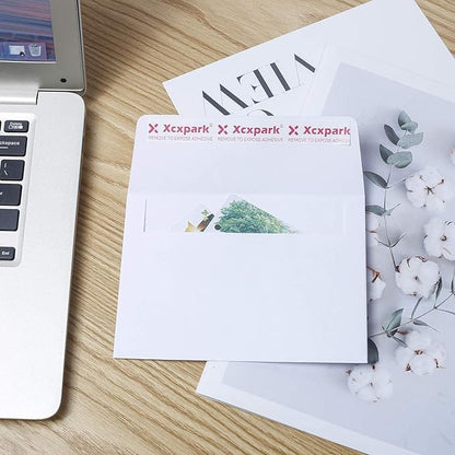 200 Qty Printable A6 Invitation Envelopes 4.75 x 6.5 Cards, Self Seal 120GSM white Paper Envelopes for Invitations, Papers, Photos, Documents, Wedding, Baby Shower, Easy to Seal and Peel