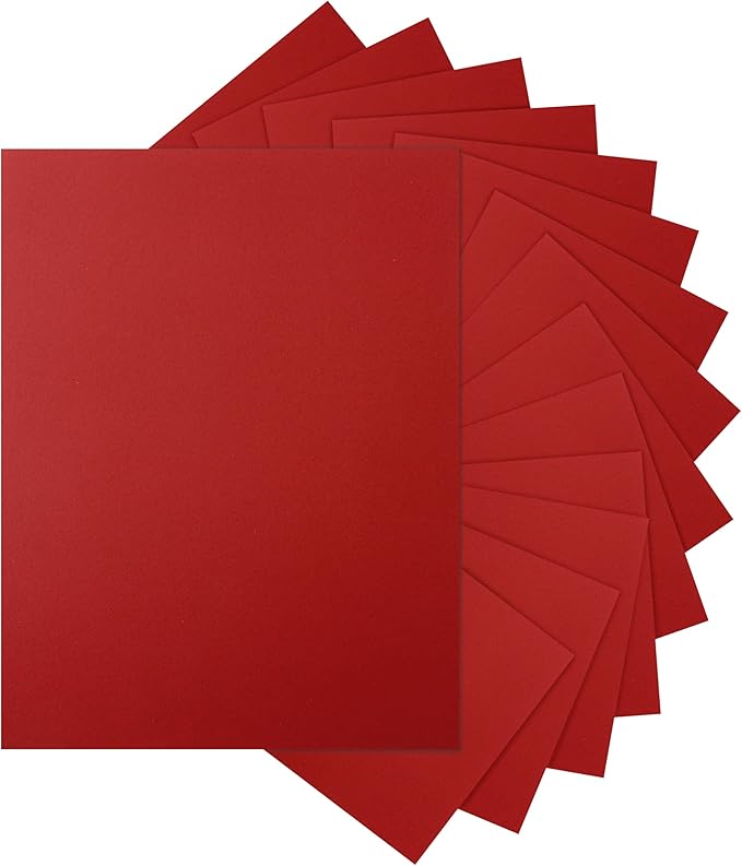 28 Sheets Christmas Red Cardstock 8.5 x 11 Craft Paper, 92lb Dark Red Card Stock for DIY Card Making, Thank You Cards, Wedding, Invitations, Birthday