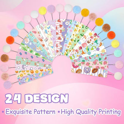 Outus 24 Pcs Kids Bookmarks with Pendant, Cute Bookmarks for Kids, Bookmarks Gifts Bulk for Girls, Women, Teens, Bookmarks with Rulers, Christmas Party Favors School Classroom Reading Presents