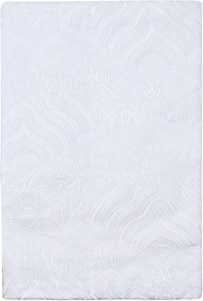 BLBMH Chinese Book Covers with Tassel Bookmark Book Cover Adjustable Book Sleeve Cover for A5 Books Embroidered Brocade Softcover Protector for Notebook Planner Bible - White