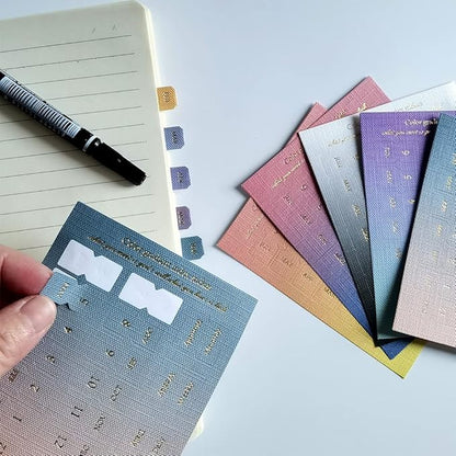 10 Sheets Monthly Adhesive Index Tabs Colorful Monthly Separator Tabs for Office Study Planners Organizations (Neon)