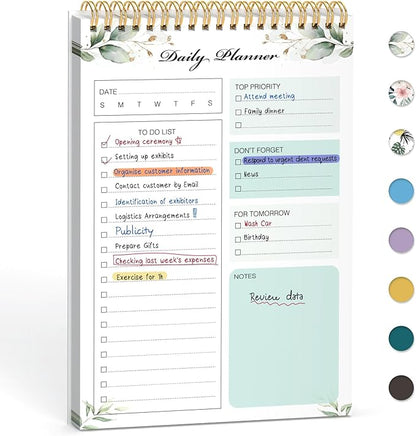 To Do List Notepad, To Do List Notebook for Work with 52 Undated Sheets, Daily To Do List Planner, Checklist Organizer Notebook for Office, Home and School- Verdant