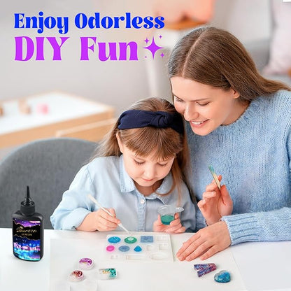 Bsrezn 300g UV Cure Resin Hard, Upgraded Crystal Clear Premixed Resin for Jewelry Making and Craft Decoration(3 x 100g)