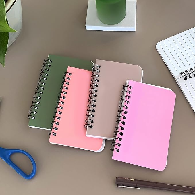 8 Pack Spiral Notebook Small Pocket Notebook 3x5 Spiral Notepads With Lined Pages, Small Top Spiral Notebook Little Mini Memo Steno Note Pads for Outdoor Home Office College School