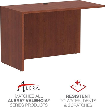 Alera ALEVA354824MC Valencia Series 47-1/4 in. x 23-5/8 in. x 29-1/2 in. Reversible Return/Bridge Shell - Cherry