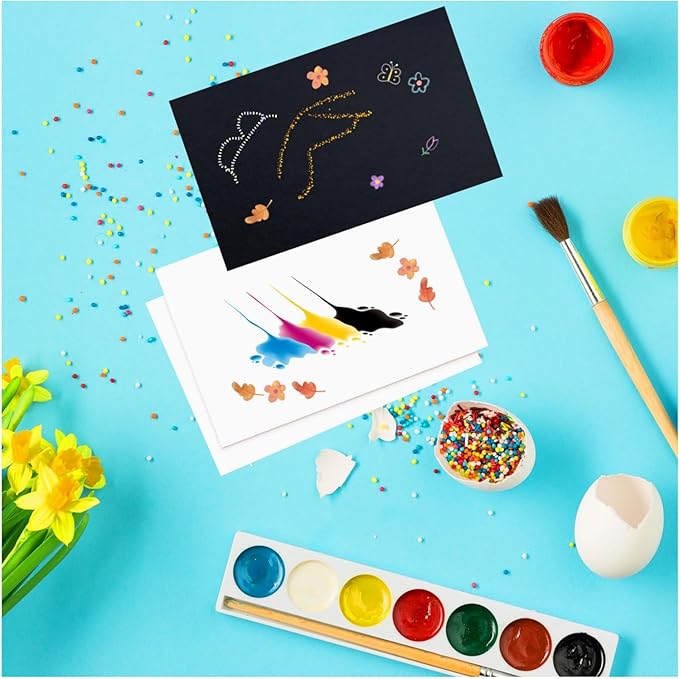 Baisunt 50 Pack 5x7 Black Cardstock Paper Blank Thick Heavyweight 92lb Card Stock for Making Greeting Cards, Invitations cards, Photos, Postcards