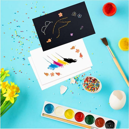 Baisunt 50 Pack 4x6 Black Cardstock Paper Blank Thick Heavyweight 92lb Card Stock for Making Greeting Cards, Invitations cards, Photos, Postcards