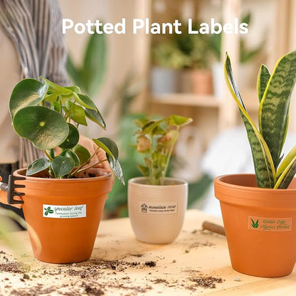 NIIMBOT Plant Labels 13×45mm (0.51'' x 1.77''), Only for B18 Label Maker, Suitable for Outdoor Indoor Plant Potted Tag, PET Material, Long Storage, Waterproof and High-Temperature Resistance, White