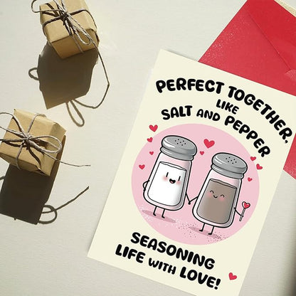 Cheerin Anniversary Cards for Him and Her - Sweet Romantic Greeting Card with Envelope - Birthday Cards for Husband Wife Girlfriend or Boyfriend