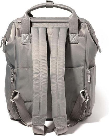 Baggallini Chelsea Laptop Backpack, Steel Grey Twill