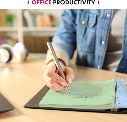 Colored Loose Leaf Paper, Wide Ruled, 400 Sheets (100/Pack) Filler Paper for Writing Notes - School, College, Office - 3 Hole-Punch Lined Sheets for Ring Binders, Pocket Folders - 8 x 10.5