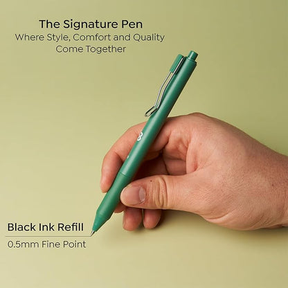 BLIEVE Gel Pens - Earthy, Matte Finish, Smooth Writing, No Bleed - For Journaling, Bible Notes, Drawing - Cute School Supplies, 8 Pack (Terracotta, Black Ink)