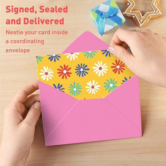 S&O Floral Note Cards and Envelopes Set of 24 - Blank sheets for Handwritten Messages - Floral All Occasion flyers Assortment Box with covers - Mix & Match Vibrant Notecards and decor Envelopes Set