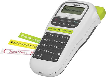 Brother P-Touch, PTH110, Easy Portable Label Maker, Lightweight, QWERTY Keyboard, One-Touch Keys, White (Renewed Premium)