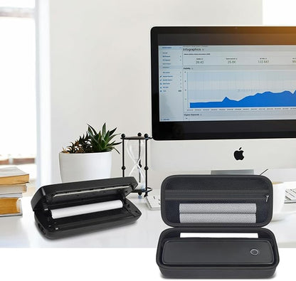 Case Compatible with Aixiqee Portable-Printer A80/ for GUTHERREN A81/for Minzhi A80/ JADENS A4 /for MUNBYN Bluetooth Wireless Printer, Thermal Paper, Charger and USB Cables Storage Organizer(Box Only)