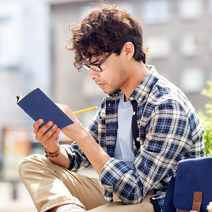 Thenshop 50 Pack Mini Pocket Kraft Notebooks Bulk 4 x 4 Inch Journal Notepads with Dot Memo Sketchbooks Writing Notepad for Party Favors Supplies(Dark Blue,Blank Page)