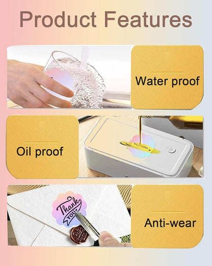 2inch Square Thermal Labels Self-Adhesive, 420 Labels/3 Roll Printer Labels for Business and Home, Thermal Sticker for/Shipping/Packaging/DIY Logo Design/Thanks Card/Inventory