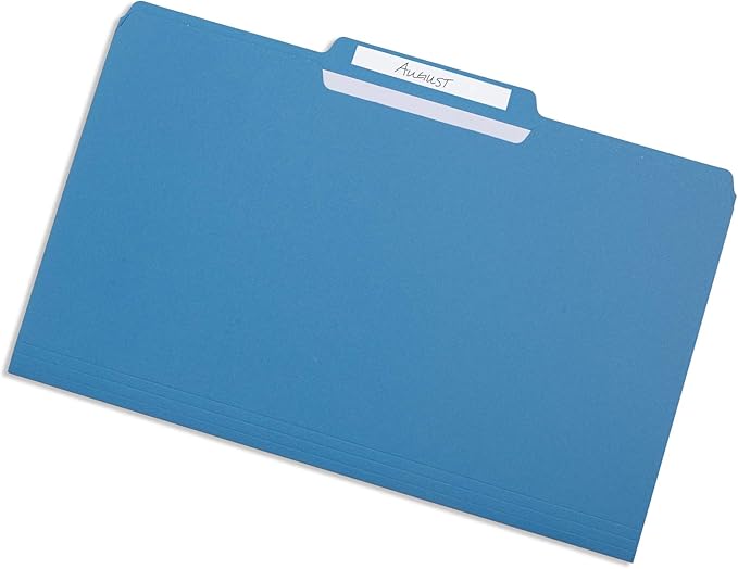 Blue Summit Supplies Blue Legal File Folders, Legal Size, 1/3 Cut Tab, Great for Organizing and Easy File Storage, File Folders 100 Count
