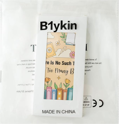 B1ykin Sticky Notes Set - Cartoon Theme Cute Self-Stick Notes Pad Teacher Appreciation Gifts, Self-Adhesive Writing Memo Pages Sticky to Do Notepad for Kids Employee School Office (Book Lovers)