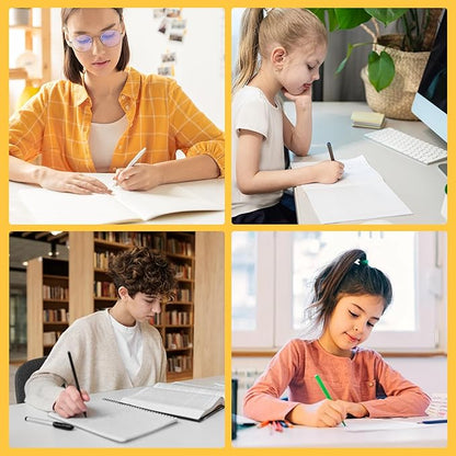 BoAn Spiral Notebook 2 Pcs 8.3 Inch x 11.2 Inch A4 Notebook 76 Pages/ 38 Sheets Soft Cover Spiral Notebook Journal Sketchbook Soft Kraft Cover Sheets for Students Office Business