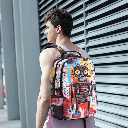 UNIKER Travel Laptop Backpack,Graffiti Backpack for Work,Designer Laptop Backpack for 15.6 Inch,Water Resistant Backpack Computer Bag,Scientist